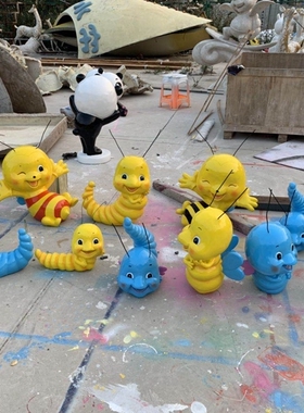 可爱风卡通昆虫景观游乐园装饰品