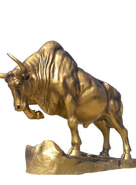 老黄牛室外售楼部广场玻璃钢仿铜