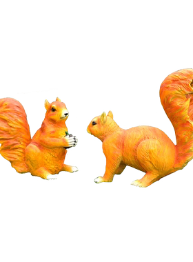 仿真小松鼠庭院玻璃钢动物雕塑