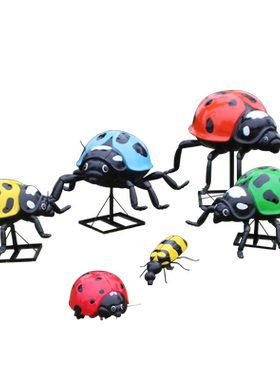 仿真动物庭院公园草地七星瓢虫