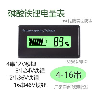 12v24v36v48v磷酸铁锂电池电量