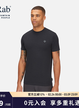 RAB睿坡男士Basecamp Logo Badge春夏户外运动短袖棉质T恤 QCC-09