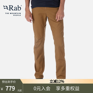 492g RAB睿坡Radius男士 户外登山弹力休闲长裤 攀岩软壳裤 QBU