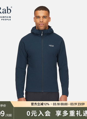 RAB睿坡Xenair Alpine男士轻量金标棉服保暖连帽徒步棉衣 QIP-17