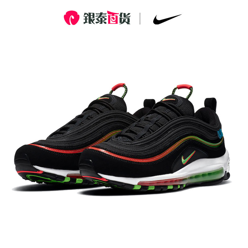 nike耐克air max 97 worldwide黑红绿反光子弹气垫跑鞋cz5607-001
