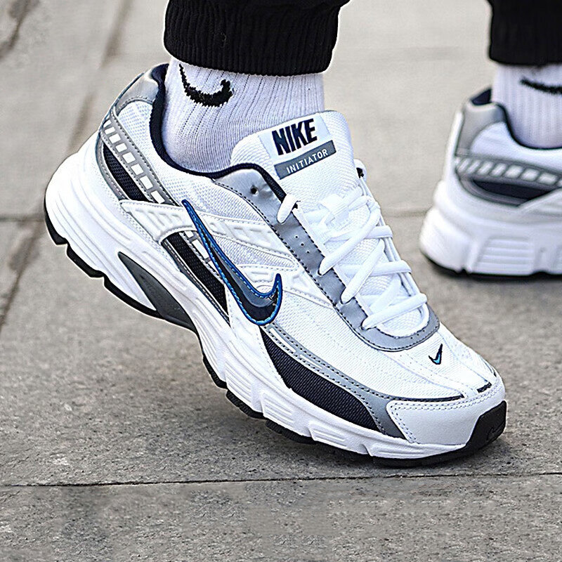 NIKE耐克跑步鞋男新款白蓝