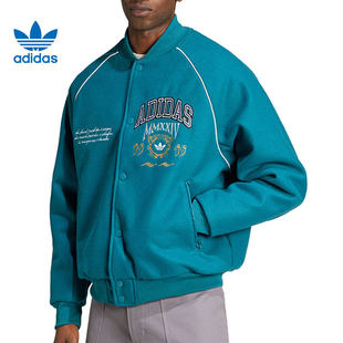 Adidas棉服男装秋冬新款运动服三叶草保暖棒球服外套棉衣IZ2568