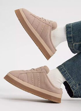 阿迪达斯三叶草女CAMPUS OOS WTR LO W加绒保暖运动休闲鞋JR3732