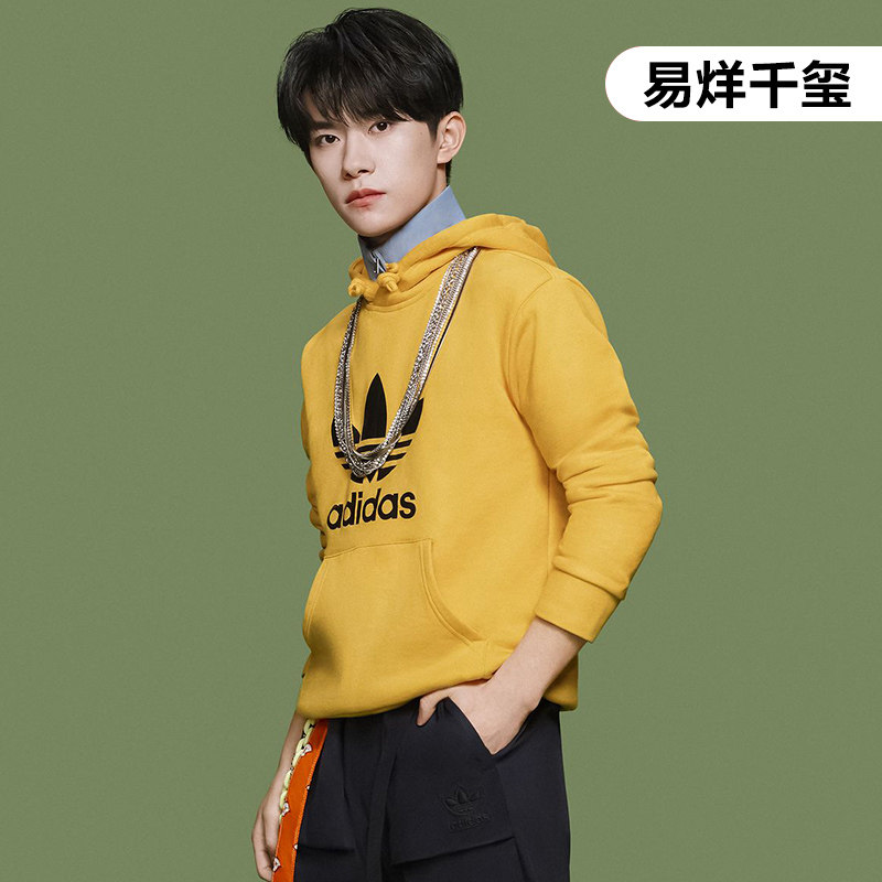 阿迪达斯三叶草卫衣男装2022春新款休闲运动服透气套头衫潮gd9923