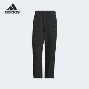 Adidas运动裤男裤25秋新款休闲裤加绒保暖直筒裤梭织长裤JX1784