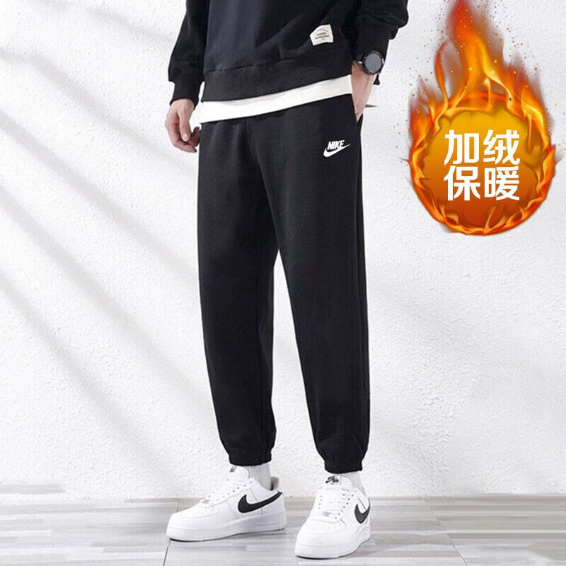 Nike耐克长裤男运动加绒厚