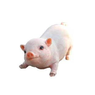 花园装饰 庭院摆件创意礼品小猪模型树脂工艺品动物仿真猪摆件