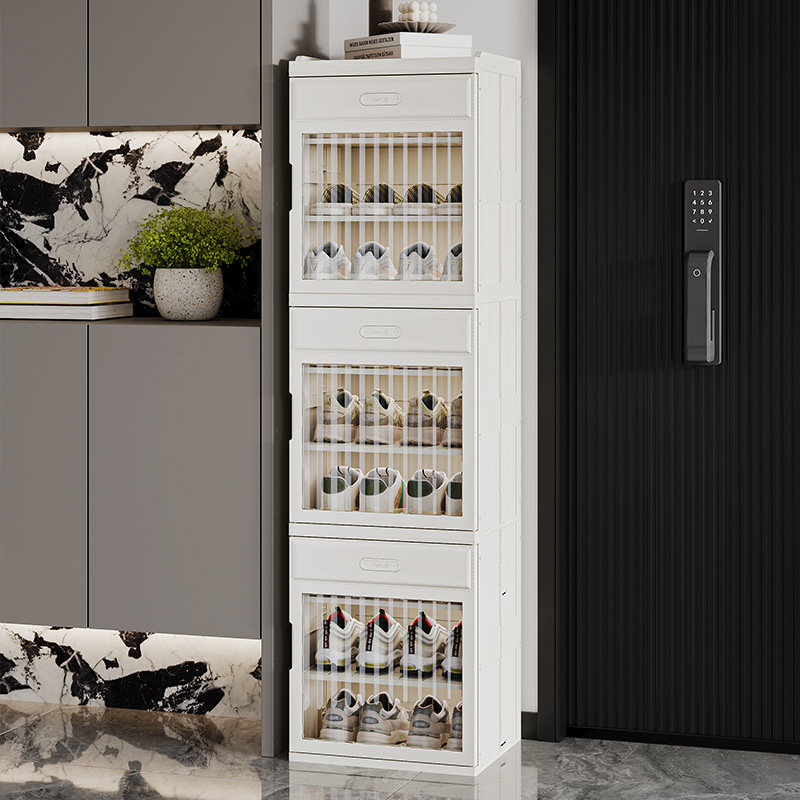 免安装鞋盒家用门口多层折叠鞋柜透明塑料盒鞋架蚂蚁鞋子收纳神器