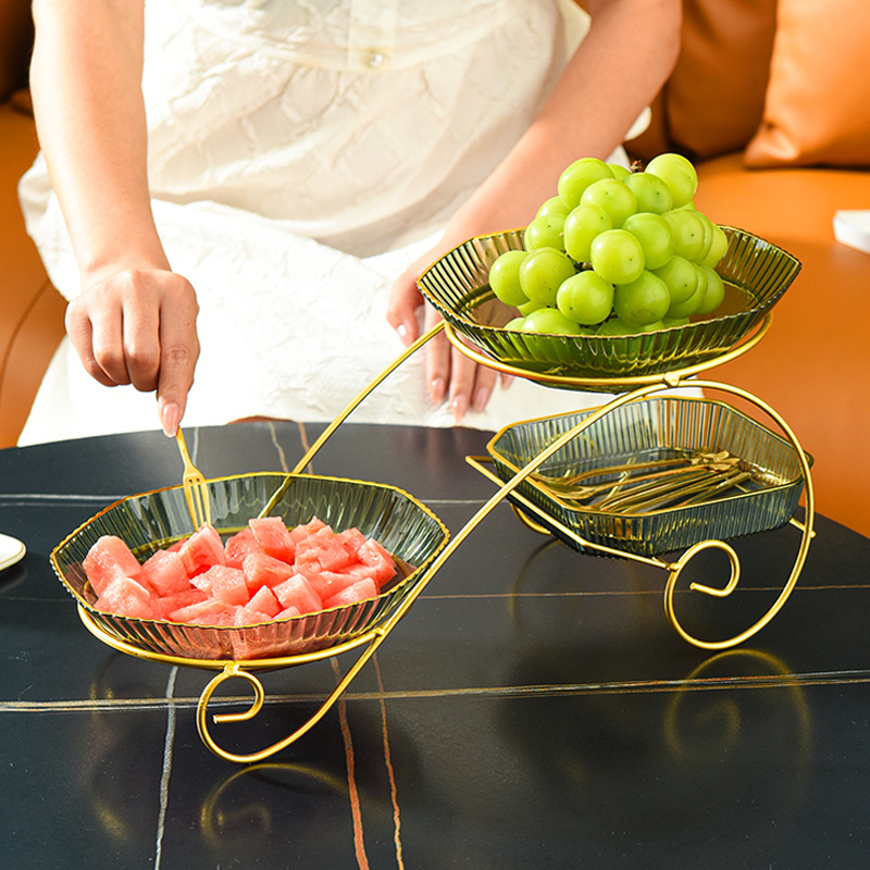 新款轻奢多层水果盘家用客厅茶几果盘摆放零食盘糖果盘坚果盘摆件