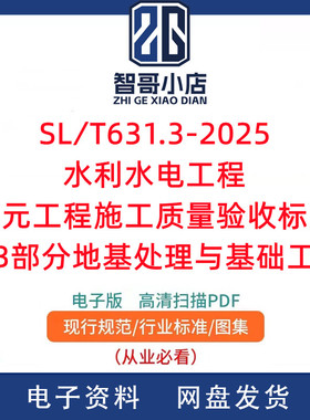 SL∕T631.3-2025水利水电工程单元工程第3部分地基处理与基础工程