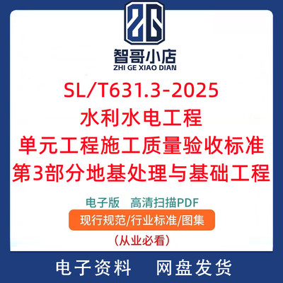 SL∕T631.3-2025水利水电工程单元工程第3部分地基处理与基础工程