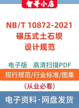 非纸质-NB/T 10872–2021 碾压式土石坝设计规范电子版PDF
