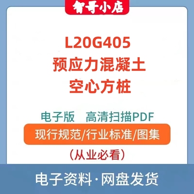 非纸质-L20G405 山东省预应力混凝土空心方桩图集电子版PDF