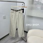 12.22 复古加厚绒阔腿牛仔裤 英英Chili 明线边设计师款