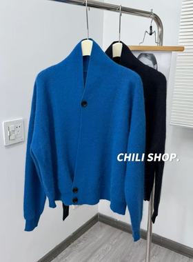 【英英Chili】气质小众设计师款简约浣熊绒针织毛衣 12.16