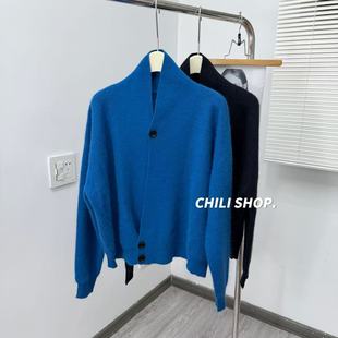 【英英Chili】气质小众设计师款简约浣熊绒针织毛衣 12.16