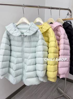 【英英Chili】中长 花苞带帽减龄欧货95白鹅绒排骨羽绒服 12.30
