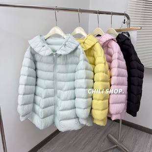 【英英Chili】中长 花苞带帽减龄欧货95白鹅绒排骨羽绒服 12.30