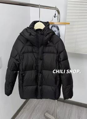 【英英Chili】带帽简约韩系宽松纯色90白鸭绒羽绒服 11.13