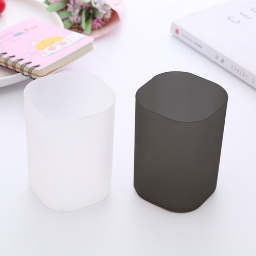 创意简约塑料笔筒 办公桌面收纳桶盒 多功能学生文具圆形笔桶