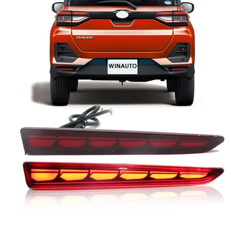 适用于丰田RAIZE后杠灯20-22 3功能红面刹车灯转向灯龙鳞款改装厂