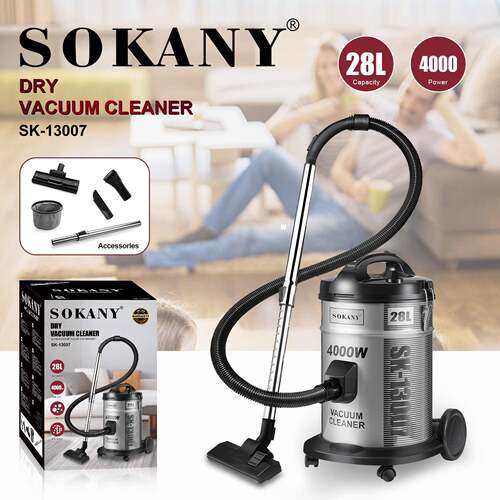 外贸SOKANY13007家用吸尘器28L大容量4000W功率除尘清洁吸尘器