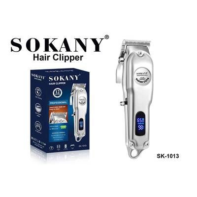 跨境Sokany1013理发剪家用便携可充电理发器LED显示hair clipper