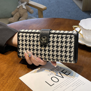 手机钱包一体包女款真皮钱包女士2025新款卡包折叠迷你钱夹长款