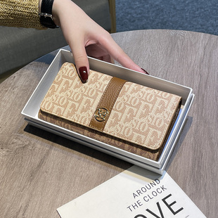 卡包钱包二合一女士2026新款钱夹长款皮夹简约大容量多卡位时尚