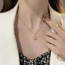 跳动六芒星钛钢项链女轻奢小众锁骨链女高级感跳动 心毛衣链配饰