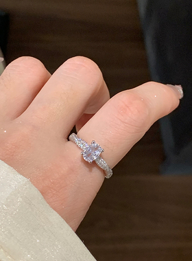 旋转芭蕾鸽子蛋戒指女优雅时尚感