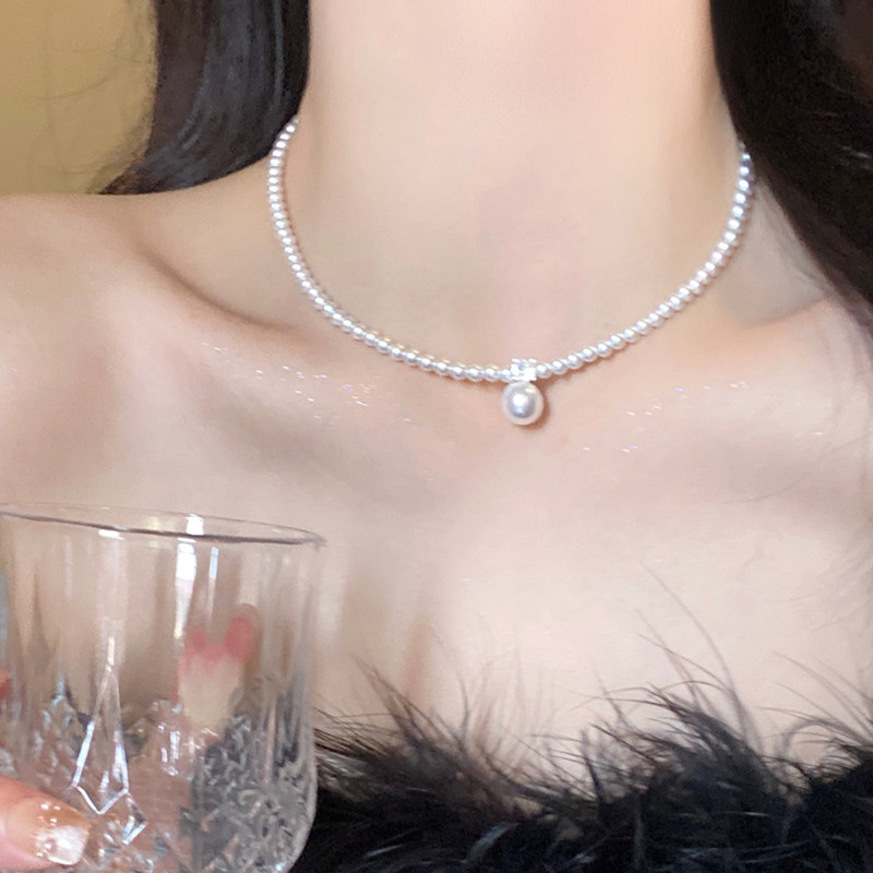 幻彩缀珠~单钻珍珠项链女款锁骨链吊坠项链高级感轻奢小众首饰品