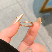 极细罗马数字戒指女小众设计钛钢戒指环尾戒素圈戒指女轻奢高级感