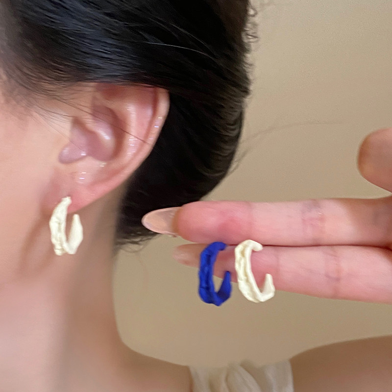 克莱因蓝不规则耳钉耳饰女独特耳环2025新款爆款高级感耳坠耳饰品,饰品/流行首饰/时尚饰品新,耳环,淘宝优惠券,粉丝福利购,淘宝优惠卷