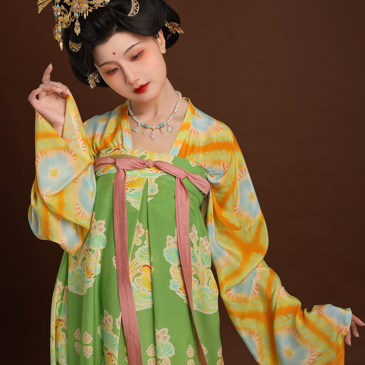 【真丝】采薇双绉唐对襟衫齐胸裥裙墨名堂桑蚕原创汉服25年春夏女