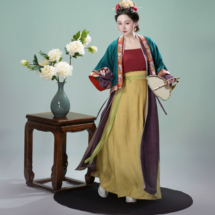 【真丝花罗旋裙】妙常宋制貉袖长褙子桑蚕原创汉服墨名堂春秋款女