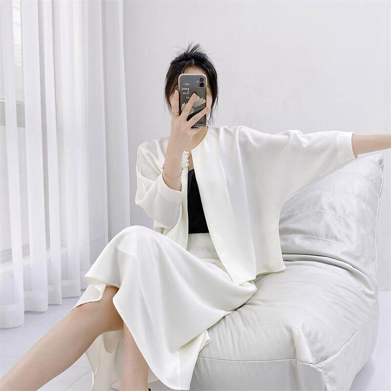 醋酸防晒上衣女薄款开衫高级感披肩七分袖外套女宽松蝙蝠袖空调衫,女装/女士精品,短外套,淘宝优惠券,粉丝福利购,淘宝优惠卷