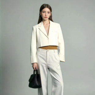 秦岚明星同款2025新款短款秋季韩版气质高级感精致轻奢西装外套