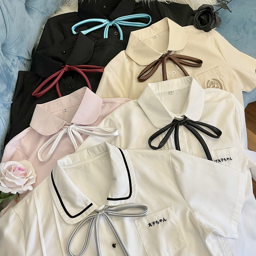 丸子酱jk制服学生日系蝴蝶结绳子配饰泰式衬衫小物纯色手打领结绳
