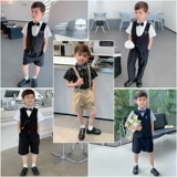 Детский костюм мальчика цветочника, летнее пианино, пиджак классического кроя, в британском стиле, для подиума