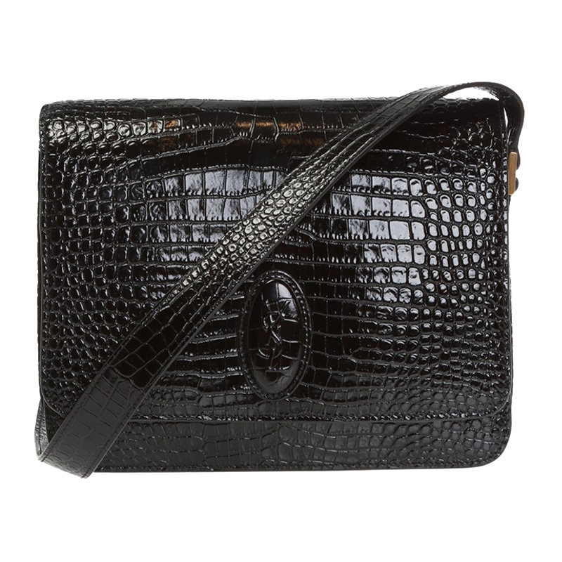 YSL/圣罗兰20春夏女士黑色牛皮时尚斜挎包链条包单肩