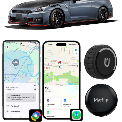 車用GPS定位器 全球定位系統Android防丟追蹤器AirTag定位器磁吸安裝保護套隨附VehicleTrackerSmartLocator
