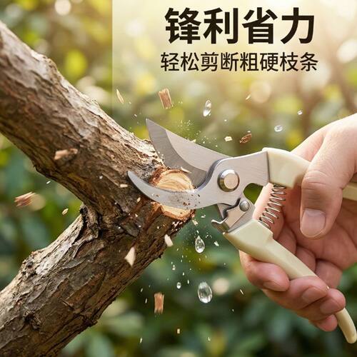 不锈钢果树花枝修枝剪园林工具