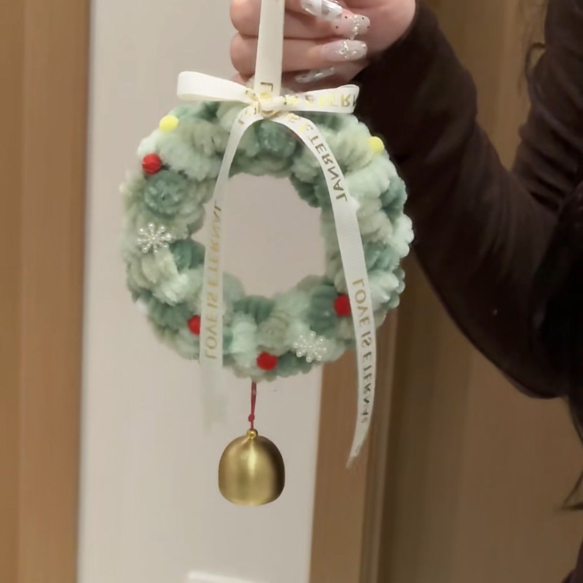 扭扭棒圣诞树花环挂件手工diy