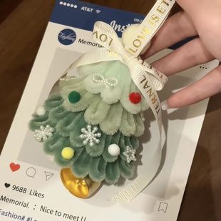 新款扭扭棒diy圣诞树手工礼物创意编织材料包圣诞节装饰小型摆件